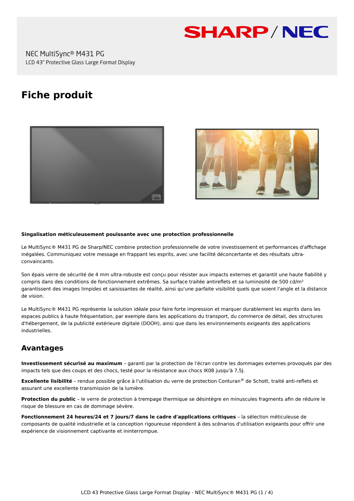 Sidev - NEC MultiSync- M431 LCD 4