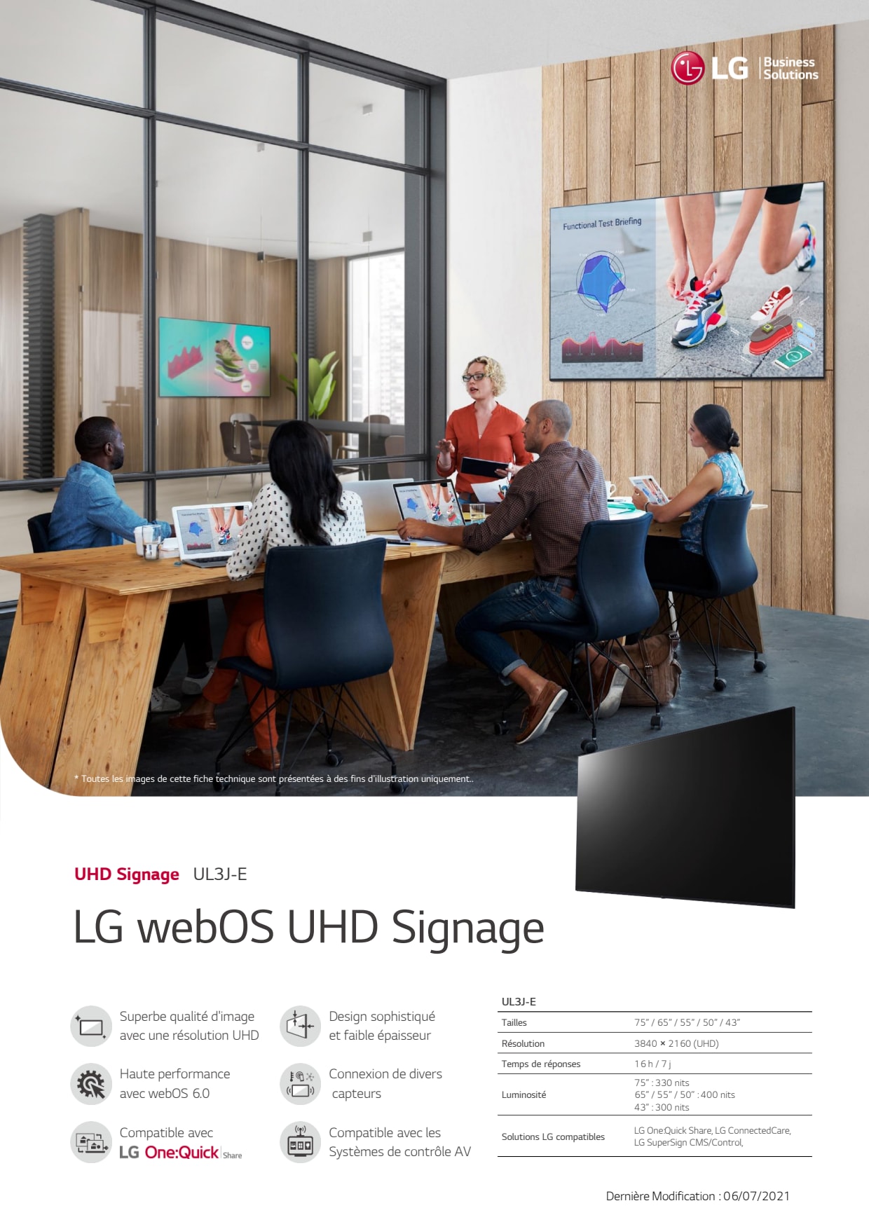 Sidev - LG 75UL3J-E-Ecran d'affi