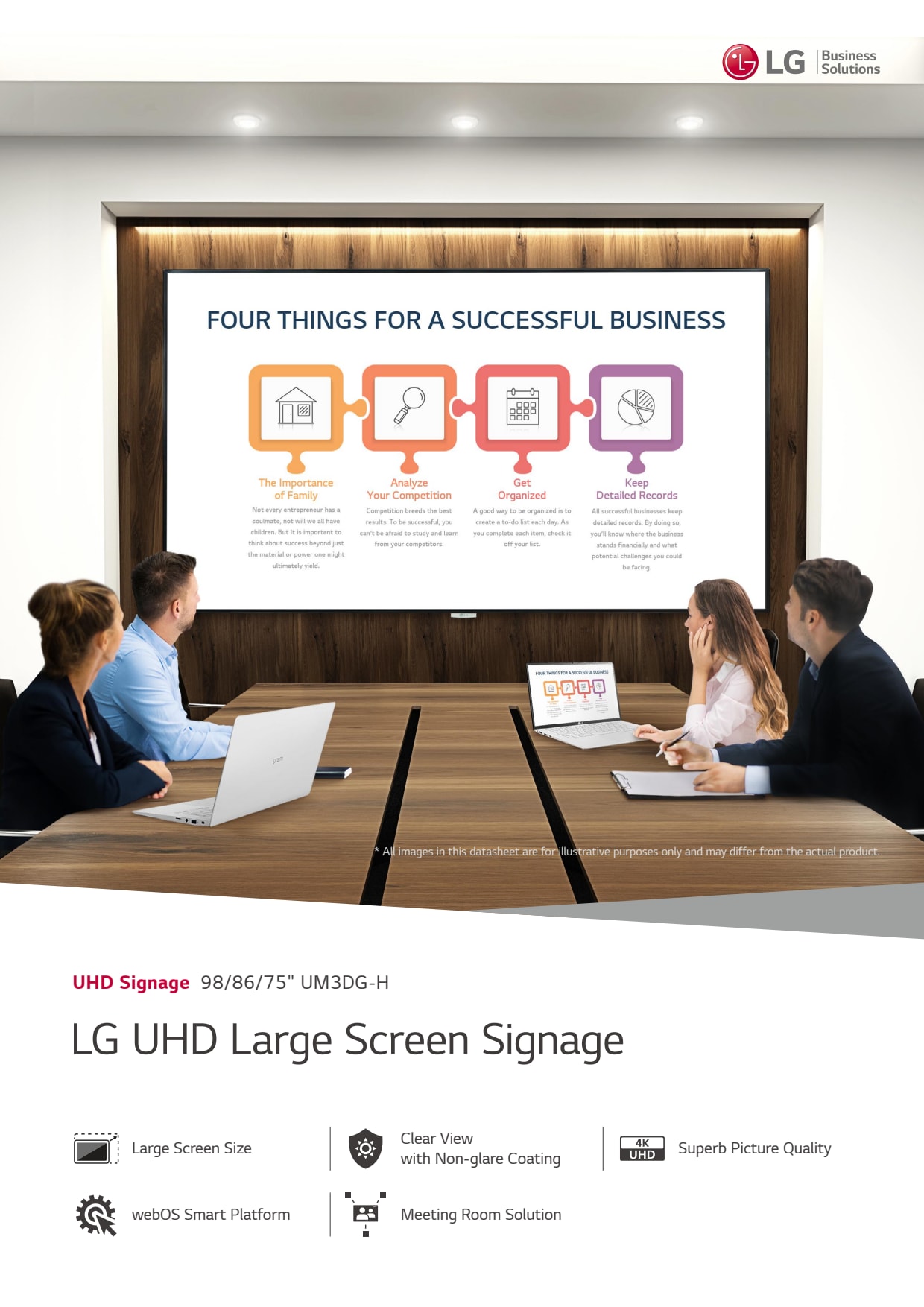 Sidev - LG 75UM3DG-H Ecran d'affi