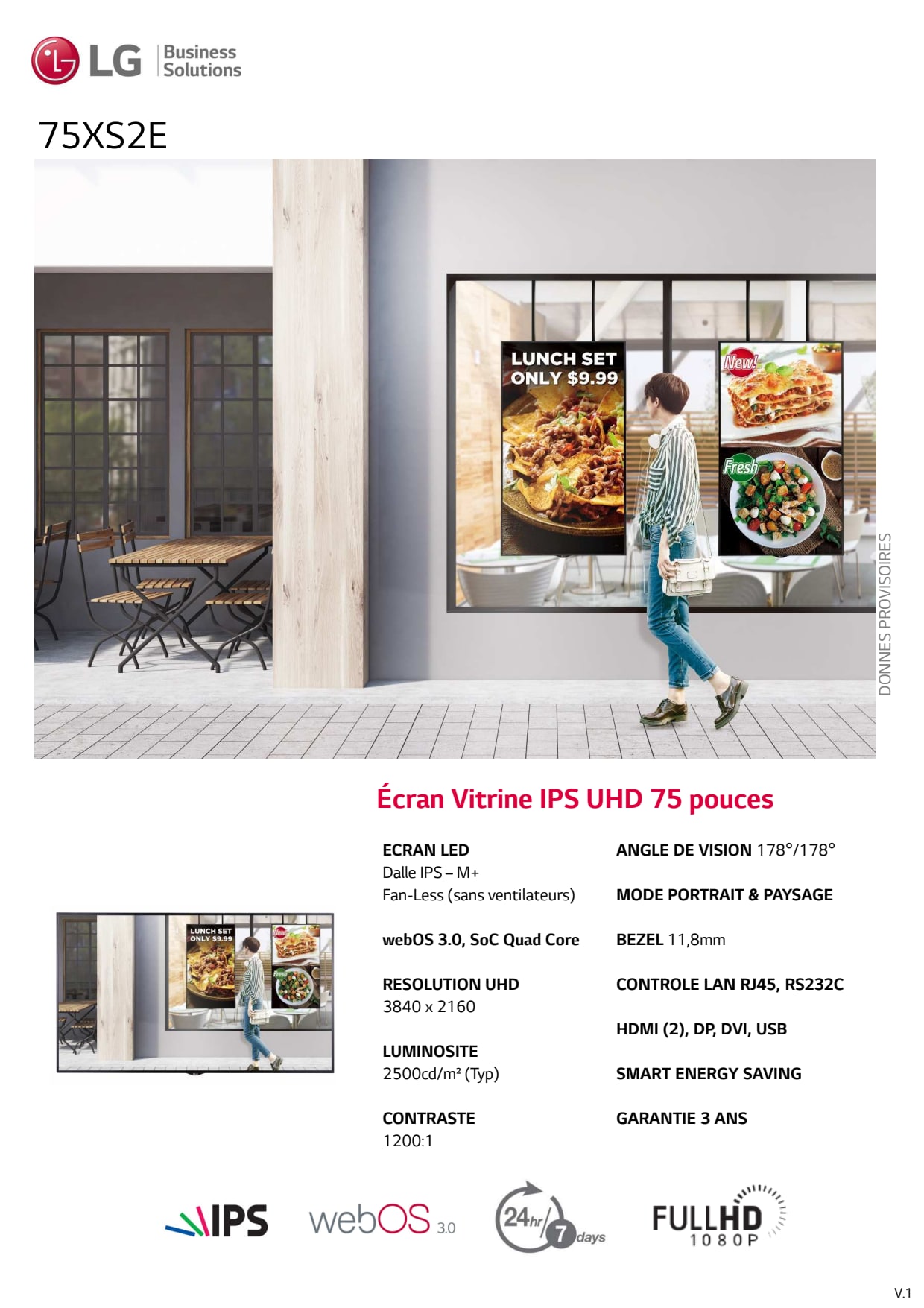 Sidev - Ecran 75 de resol