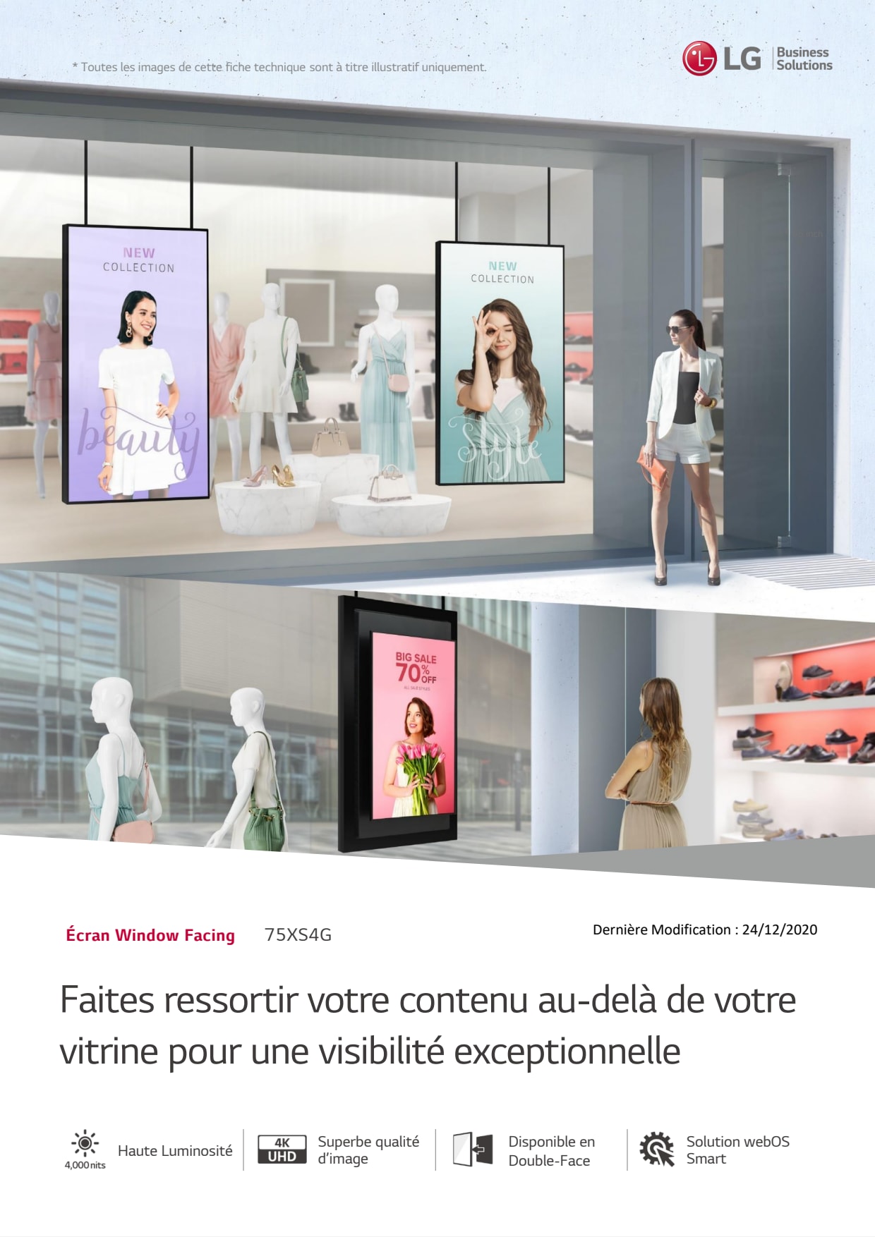 Sidev - Ecran 75 VITRINE-4000 c