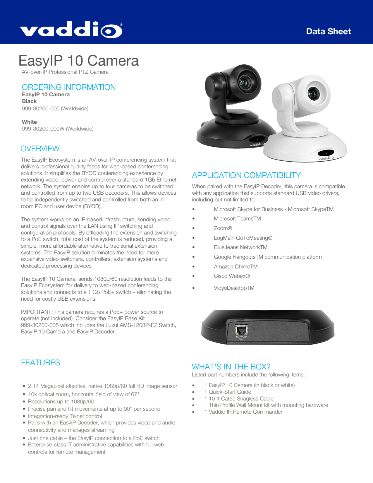 Sidev - La camera EasyIP 10 fai