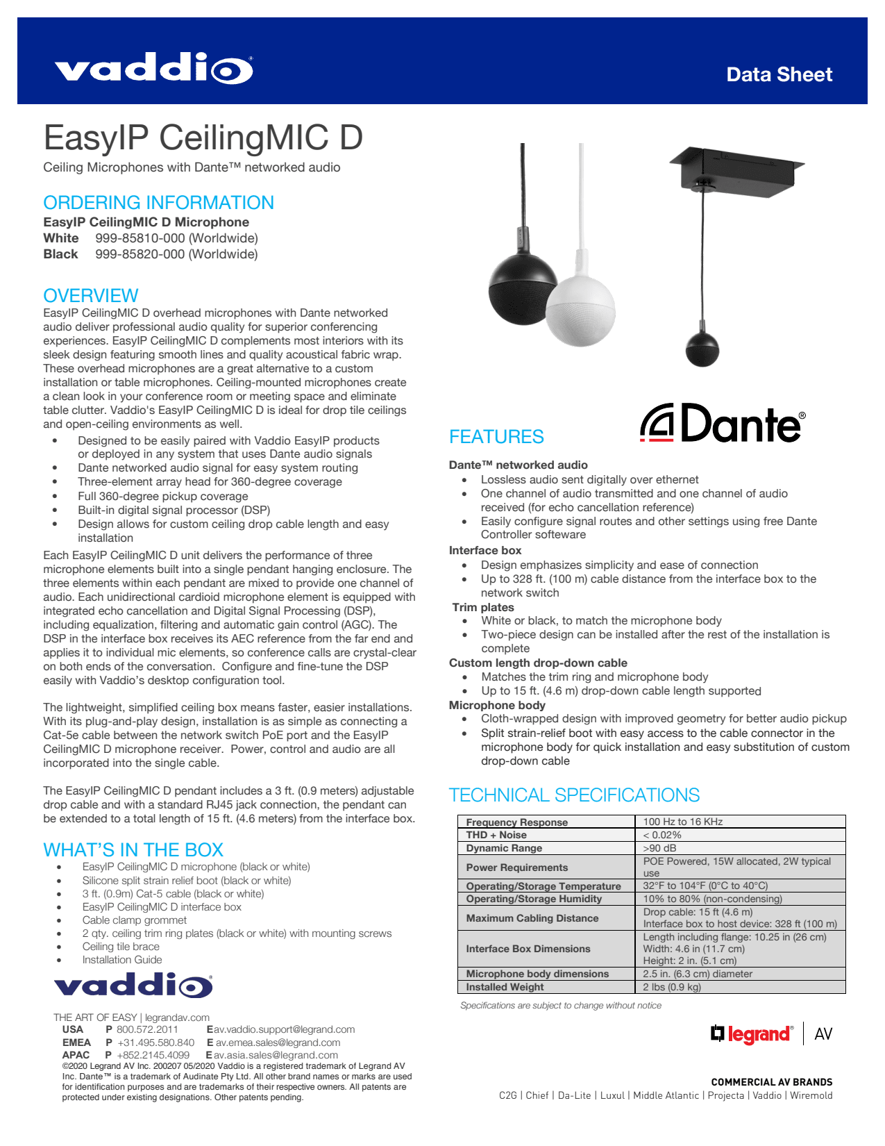 Sidev - Les microphones suspendus Easy