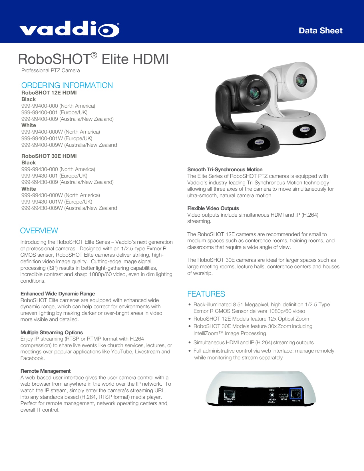Sidev - La RoboShot 12E HDMO est une c
