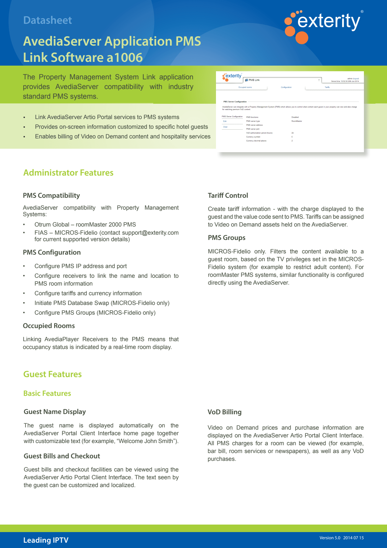 Sidev - Logiciel AvediaServer applicat