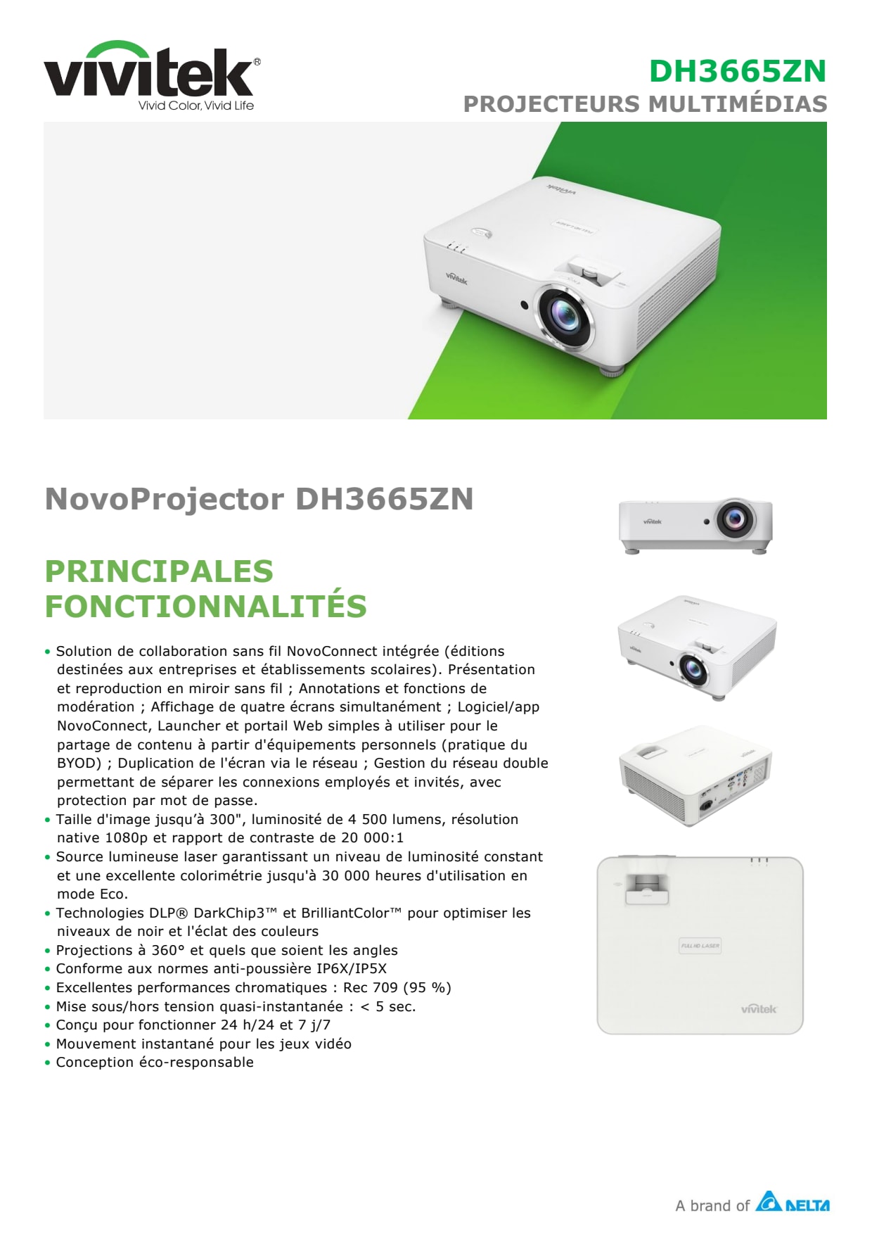 Sidev - Projecteur 4500lm Full HD rati