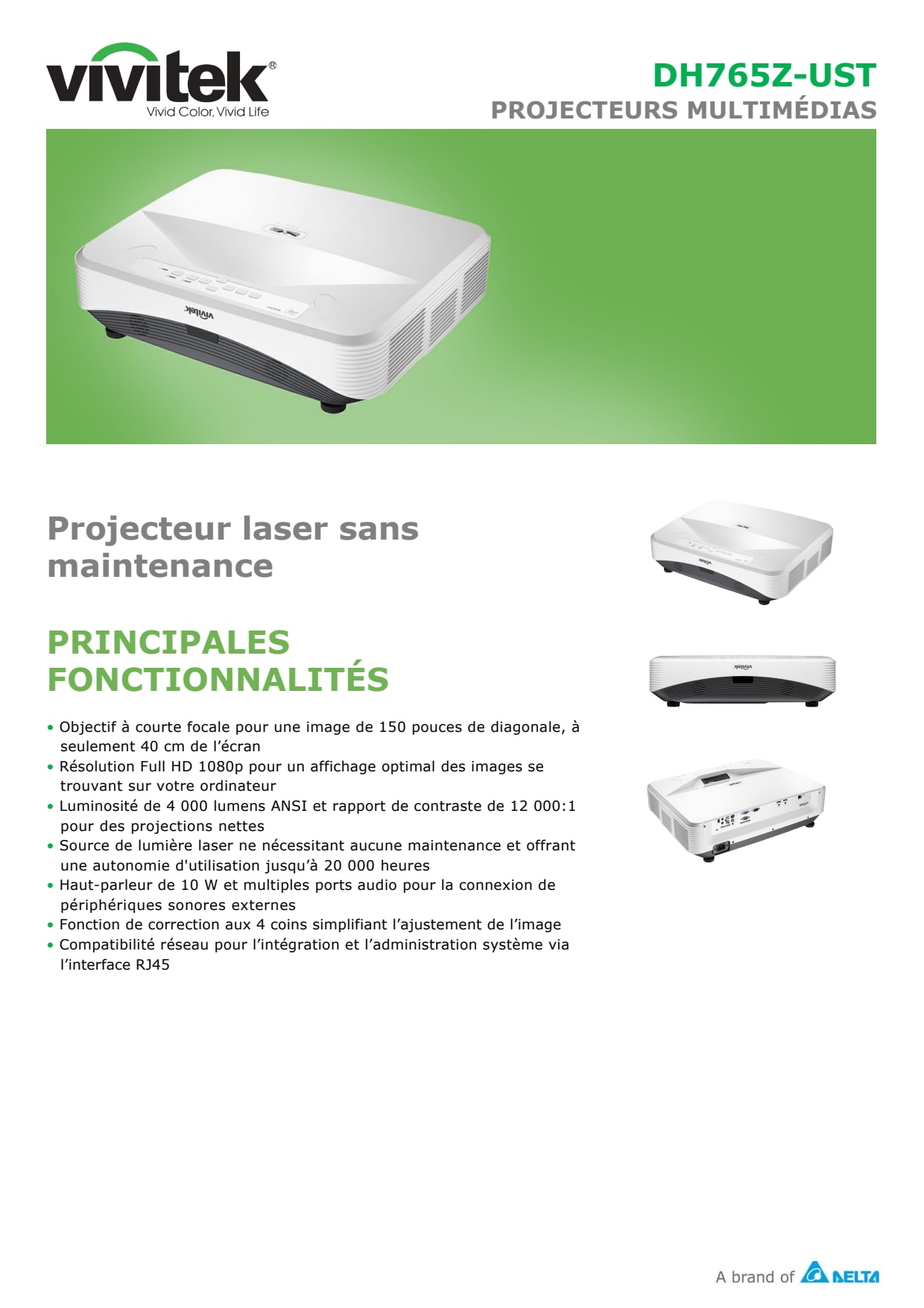 Sidev - Projecteur laser 4000lm Full H