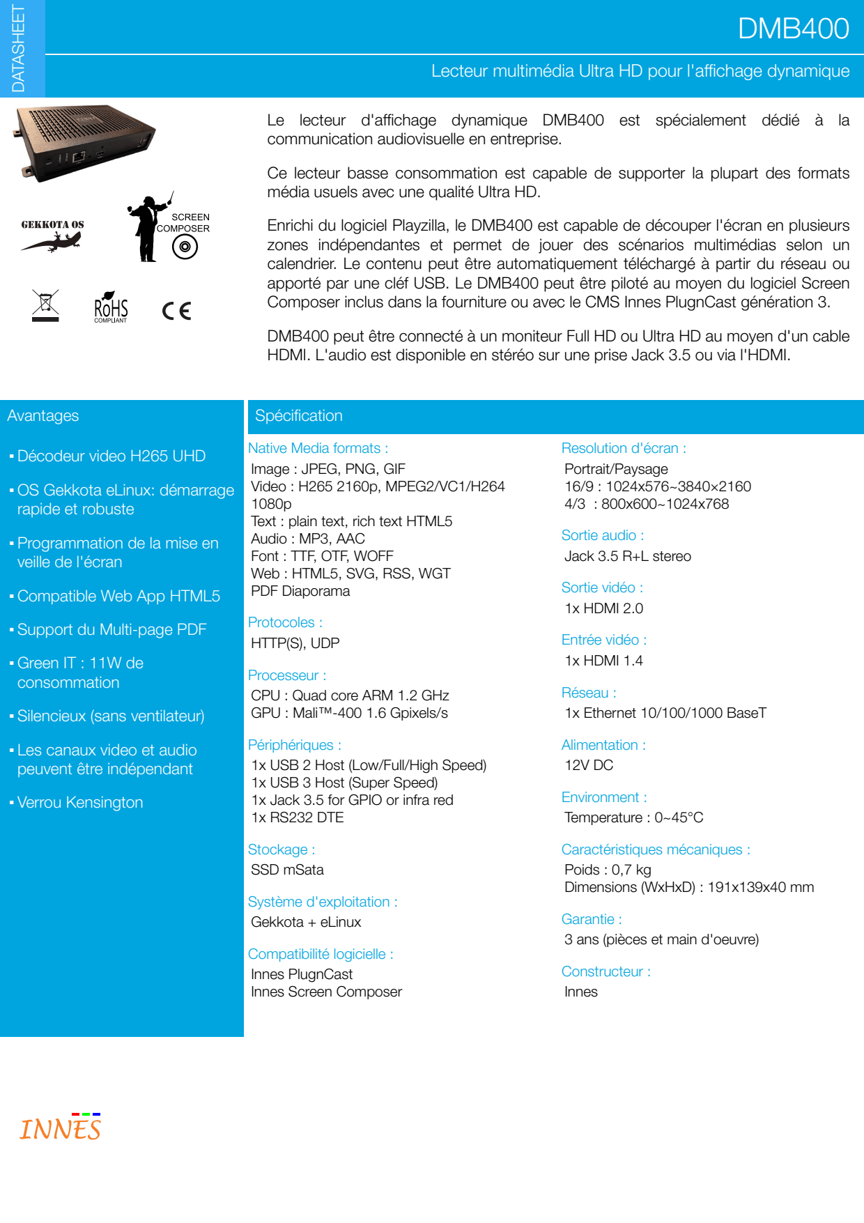 Sidev - Player d'Affichage Dynami