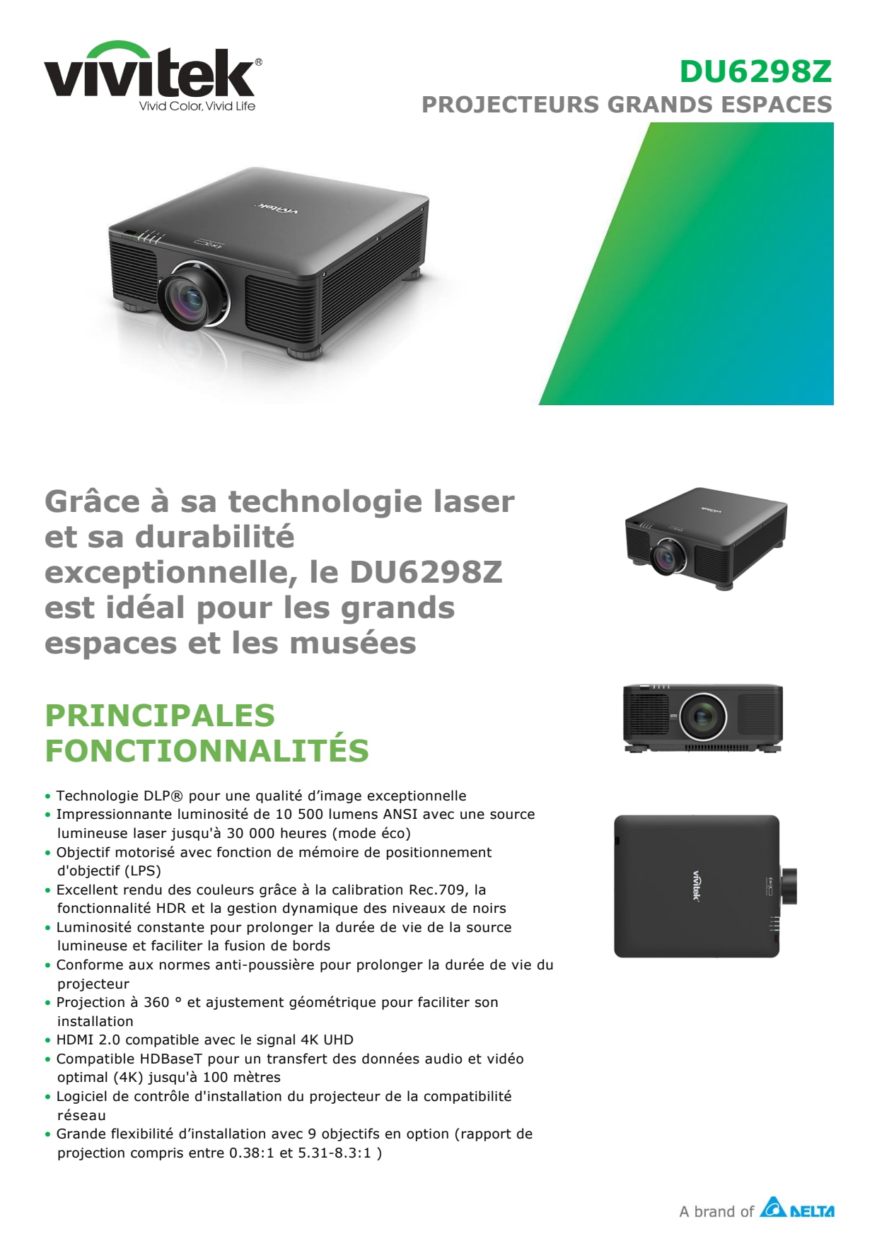 Sidev - Videoprojecteur 10000lumens WU