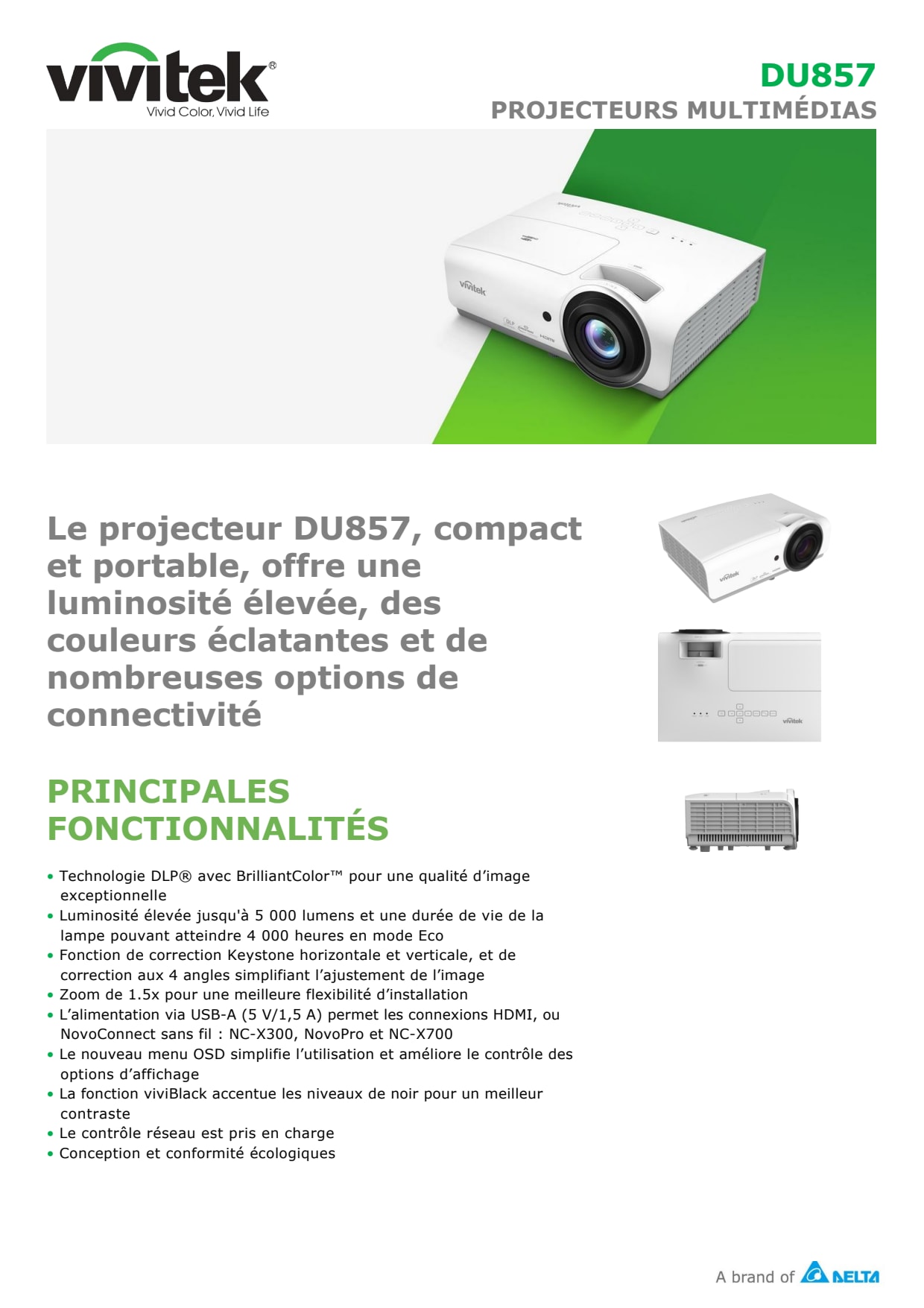 Sidev - Projecteur DLP 5000lm WUXGA ea