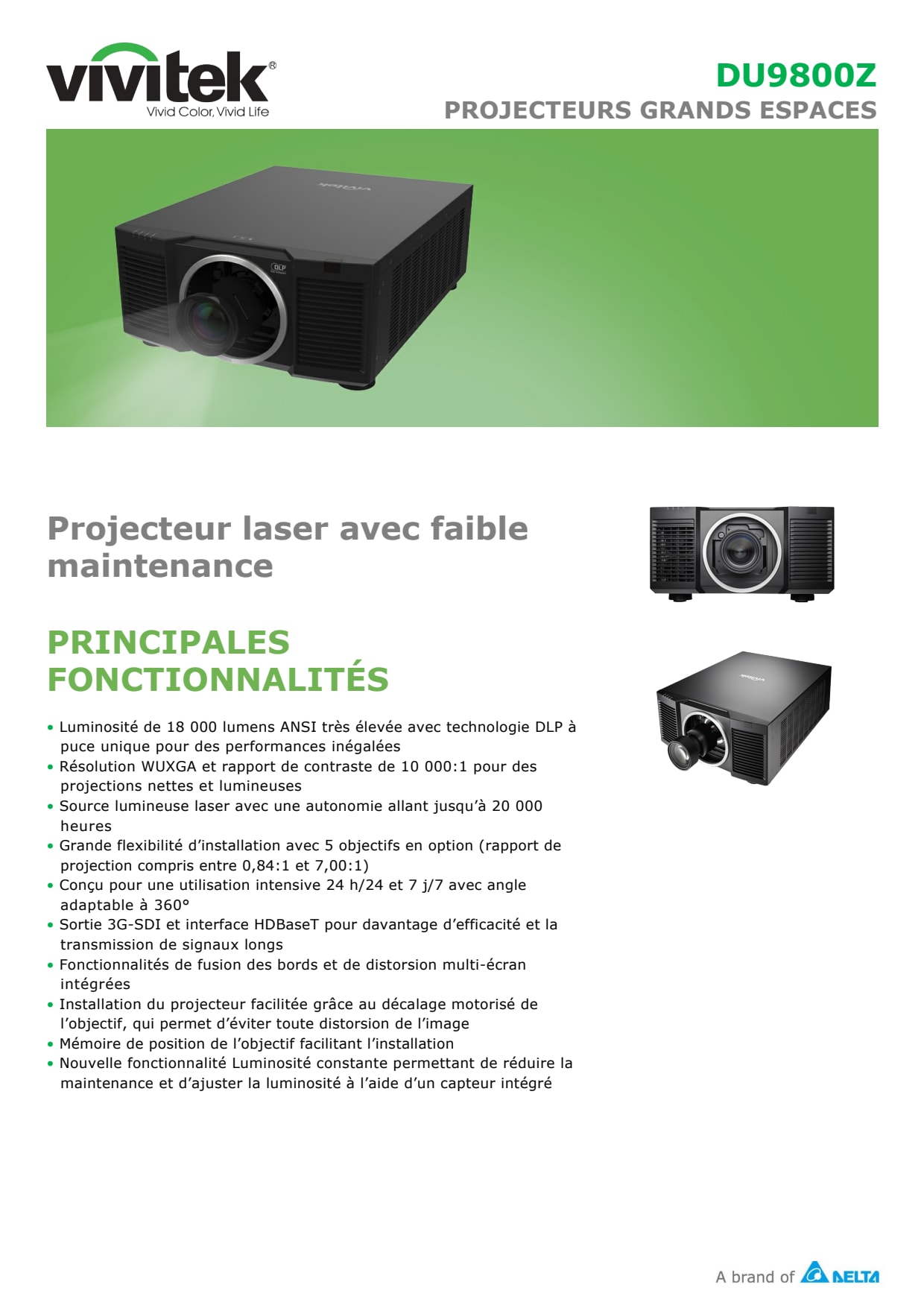 Sidev - Projecteur WUXGA 18 000 lumens