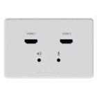 Sidev - Double plaque murale HDMI - So