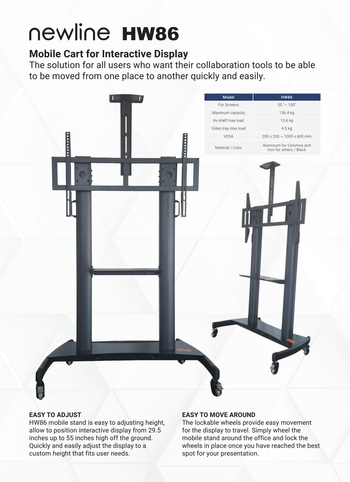 Sidev - Charriot HW 86 - mobile stand