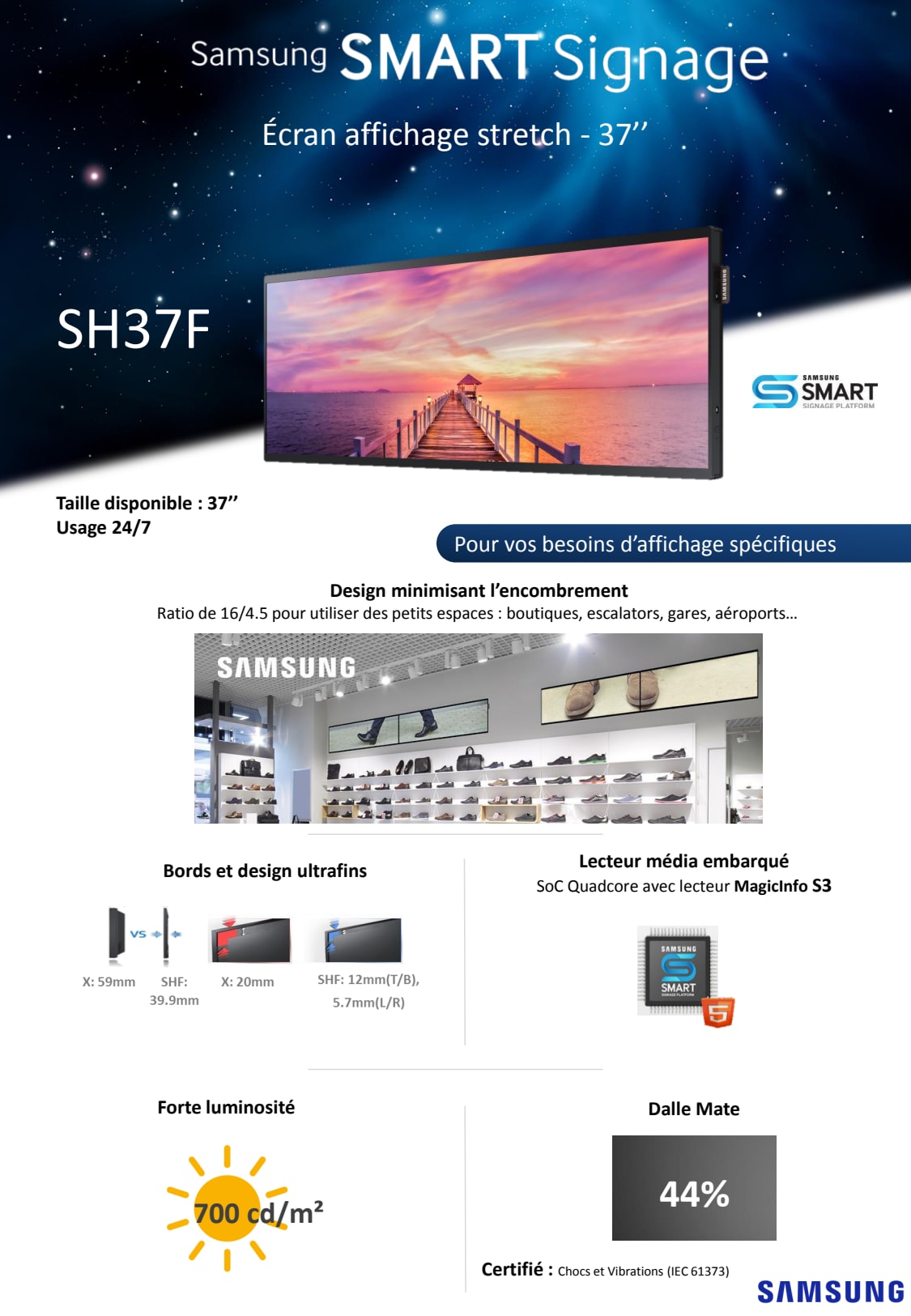 Sidev - Moniteur Strech 37''
