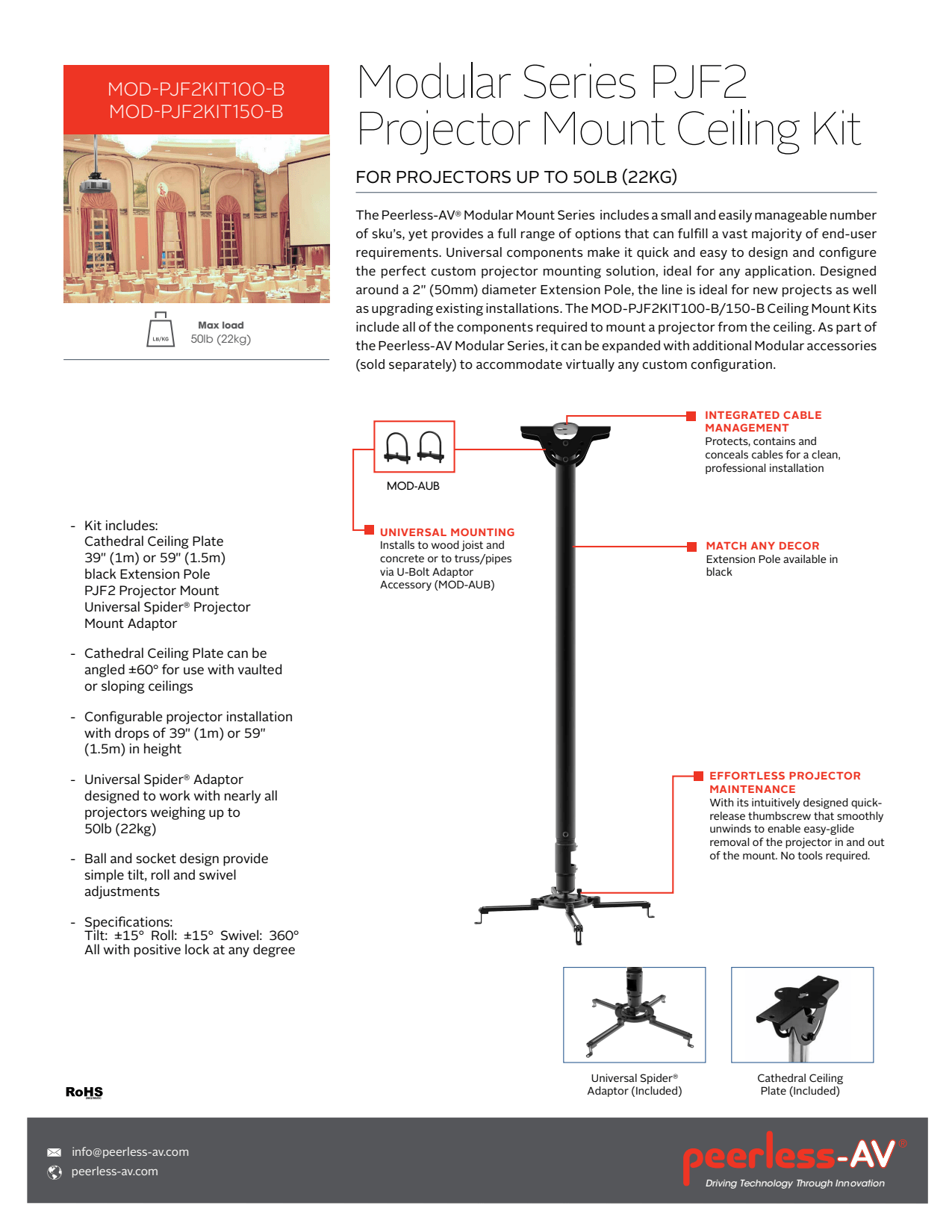 Sidev - Support plafond modulaire pour