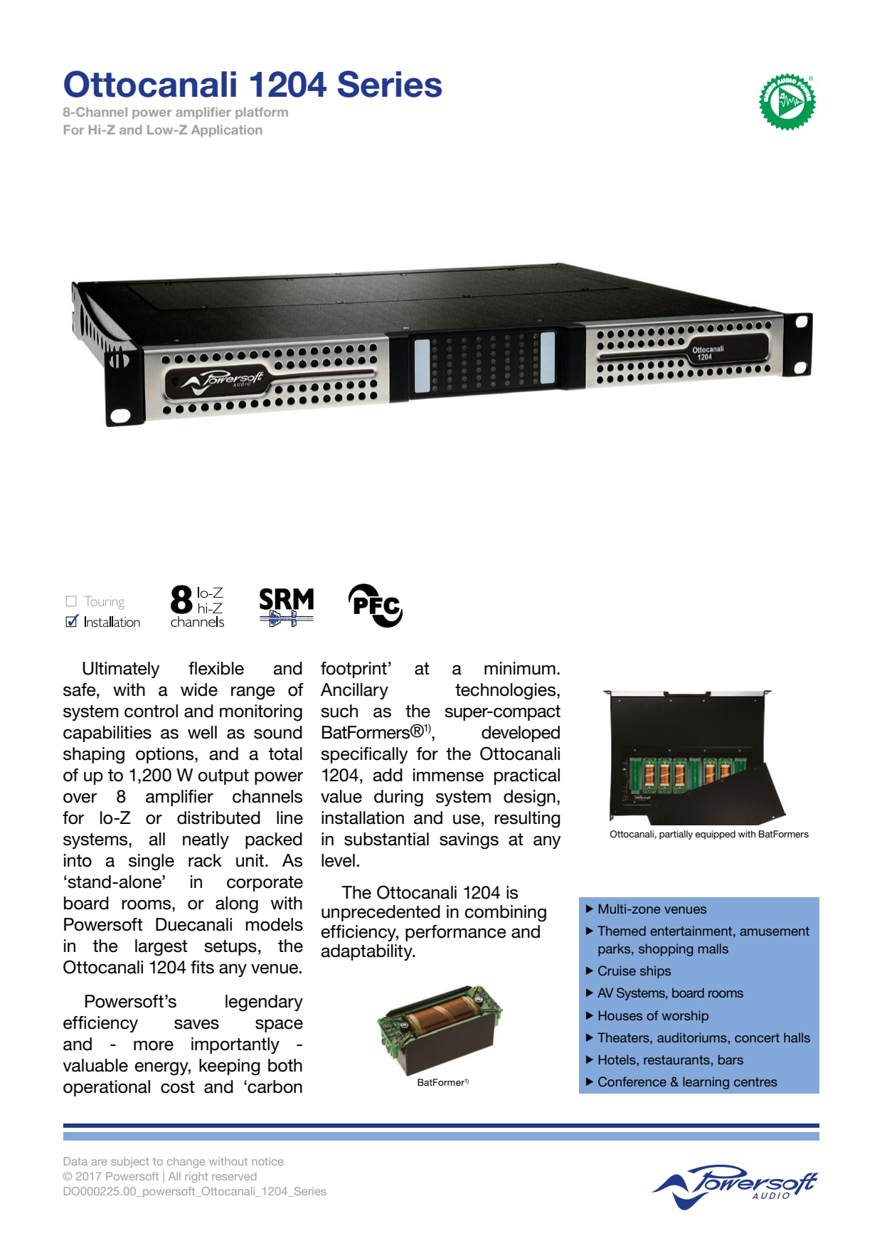 Sidev - Amplificateur 8x1500W@4Ohms -8
