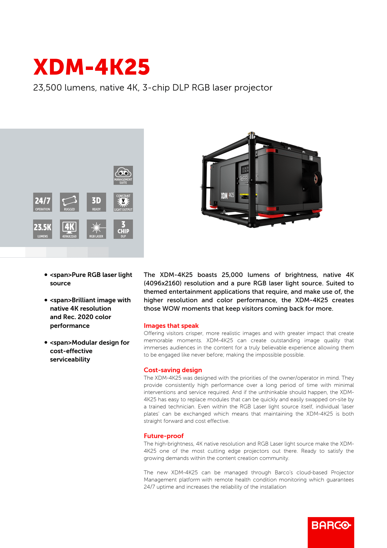 Sidev - 25 000 lumens 4K natif Laser N