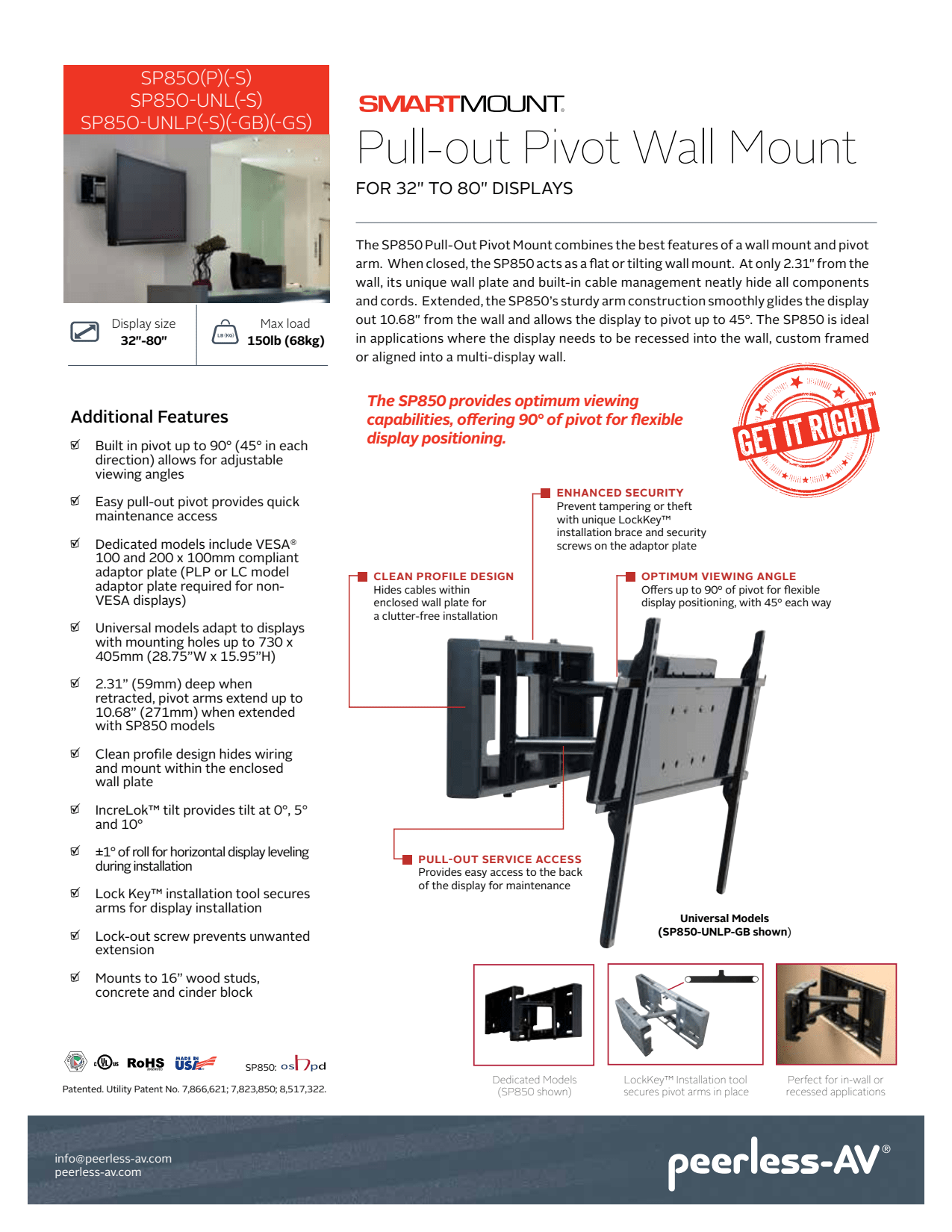 Sidev - Support mural articule
