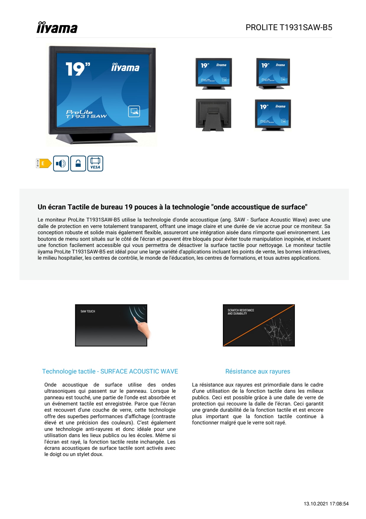 Sidev - Un ecran Tactile de bur