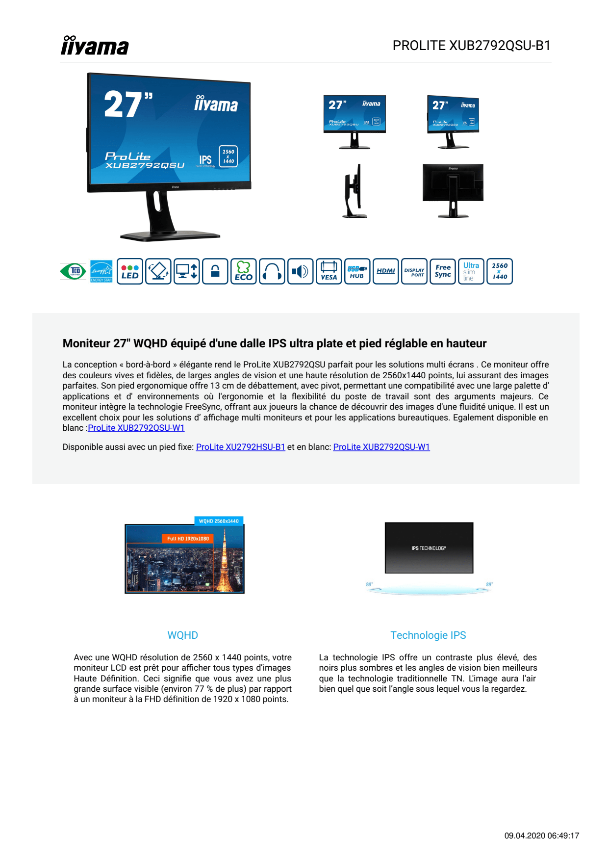 Sidev - 27Ultramince350cd IPS USB-HUB