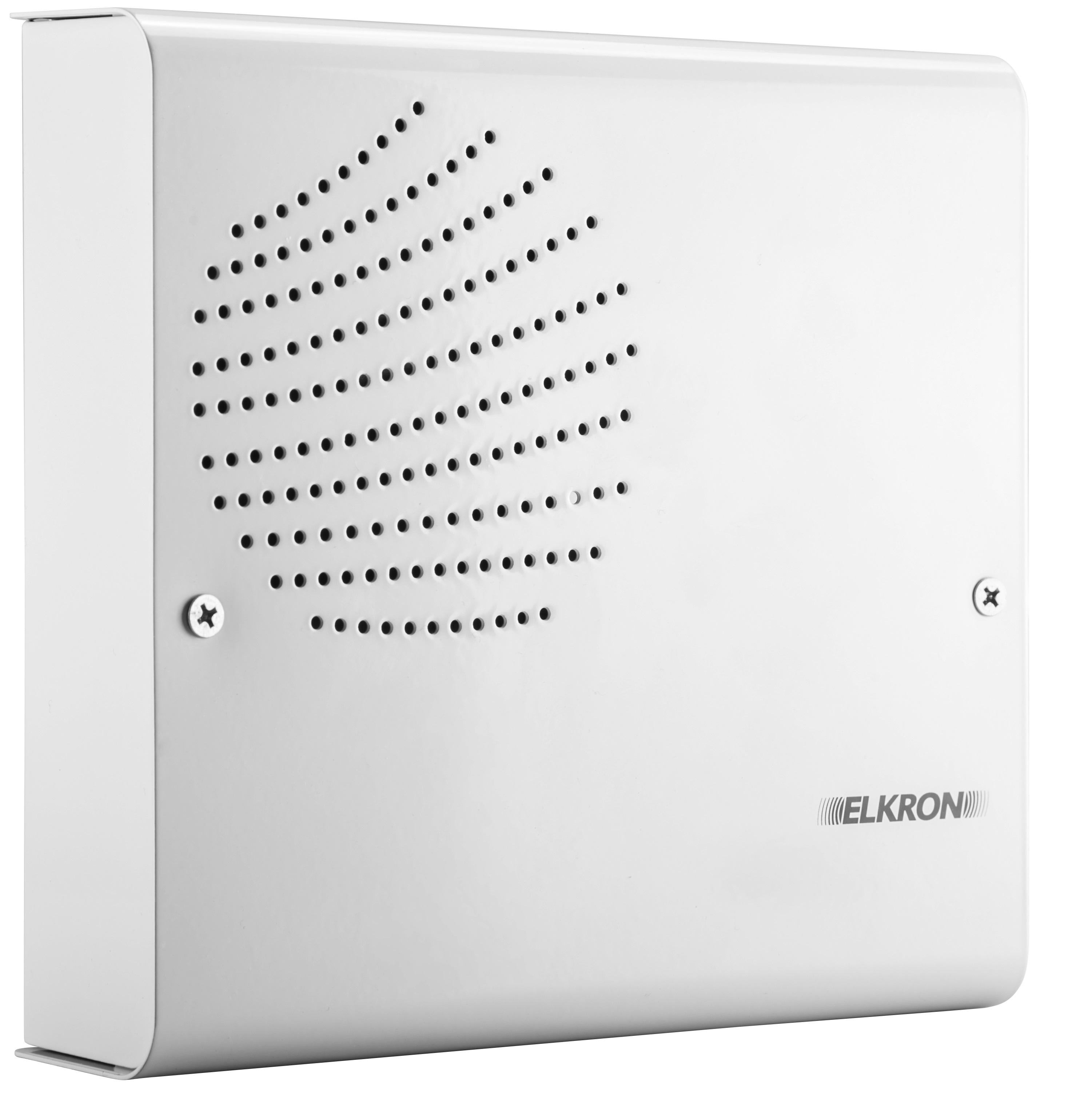 Elkron - Sirène Auto-Alimentée NFA2P En Boîtier Acier Blanc