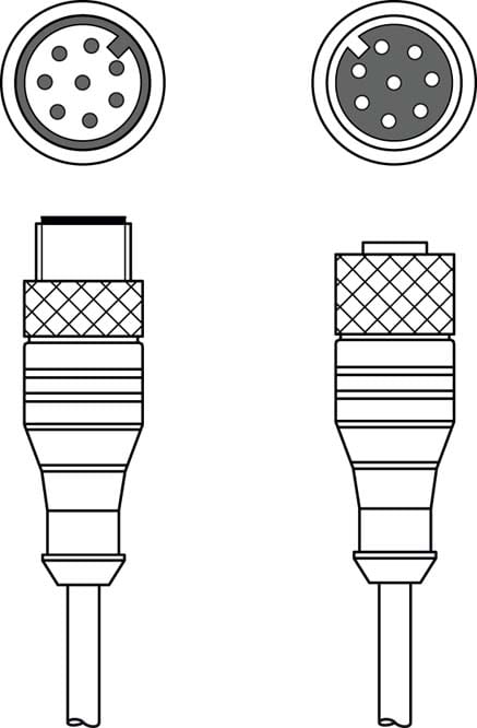 Leuze Electronic - CB-M12-2000E-8TP Adapté pour: Barrières immatérielles de sécurité MLC 500 Host,