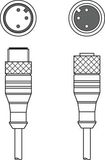 Leuze Electronic - CB-M12-5000-3GF/GM Connexion 1: Connecteur rond, M12, Axiale, Prise femelle, 3 p