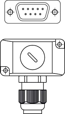 Leuze Electronic - RS4-MGS-X2-Set Connexion: Sub-D, Coudé, Prise mâle, 9 pôles eCl@ss 9.0: 27069190