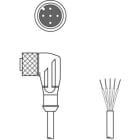 Leuze Electronic - CB-M12-10000S-5WF Connexion 1: Connecteur rond, M12, Coudé, Prise femelle, Codag