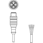 Leuze Electronic - KS GB-M12-8A-P7-300 Adapté pour interface: Ethernet Connexion 1: Connecteur rond