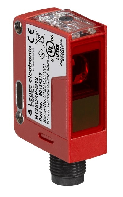 Leuze Electronic - PRK25C.T3/2N-M12 Application: Détection des bouteilles fortement transparentes,