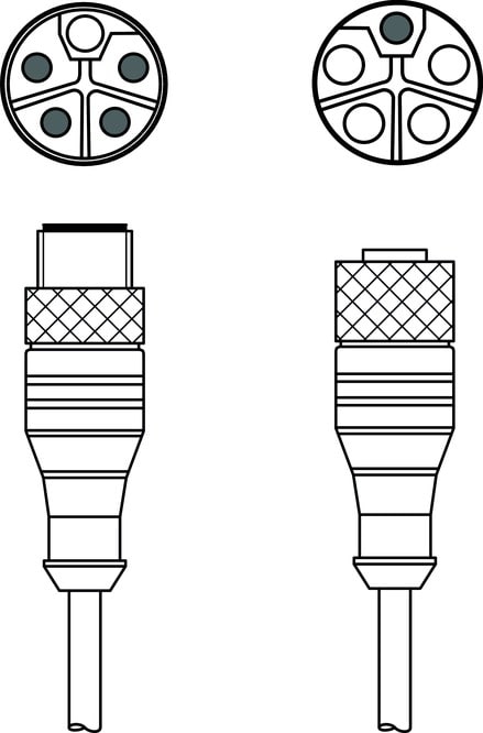 Leuze Electronic - KDS PL-M12-5A-M12-5A-P0-020 Adapté pour: MD 748i Connexion 1: Connecteur rond, M