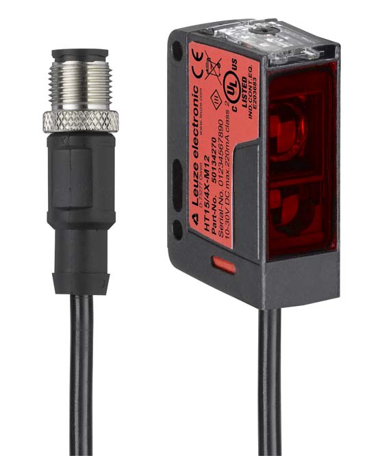 Leuze Electronic - HT15/PX-200-M12Portée limite: 0,012 ... 1 m Source lumineuse: LED, Rouge Tension