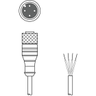 Leuze Electronic - KD U-M12-4A-P1-150 Connexion 1: Connecteur rond, M12, Axiale, Prise femelle, Cod