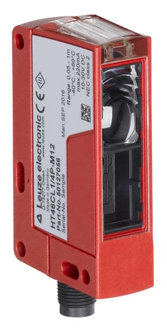 Leuze Electronic - HT46CL2/6G-M12 Portée limite: 0,05 ... 1,2 m Source lumineuse: Laser, Rouge Clas