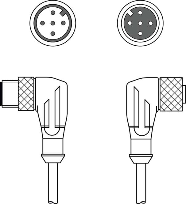 Leuze Electronic - KDS DN-M12-5W-M12-5W-P3-100 Adapté pour interface: DeviceNet, CANopen Connexion