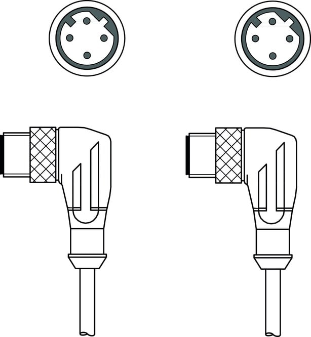 Leuze Electronic - KSS ET-M12-4W-M12-4W-P7-100 Adapté pour interface: Ethernet Connexion 1: Connect