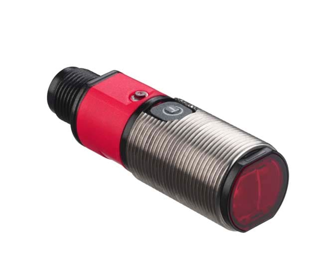 Leuze Electronic - FT328I.3/2N-M12P1 Application: Détection d'étiquettes sur des bouteilles Portée