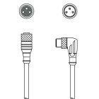 Leuze Electronic - KDS U-M8-3A-M8-3W-P1-006-A01 Connexion 1: Connecteur rond, M8, Axiale, Prise fem