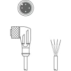 Leuze Electronic - KD U-M12-4W-P1-200 Connexion 1: Connecteur rond, M12, Coudé, Prise femelle, Coda