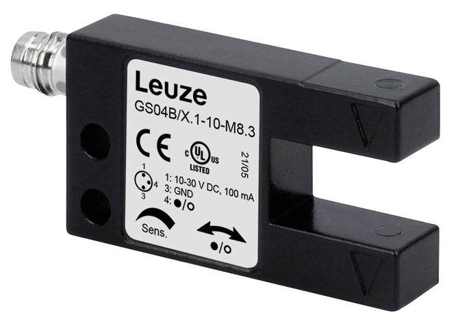 Leuze Electronic - GS04B/P.1-10-M8.3 Principe physique: Optique Source lumineuse: LED, Infrarouge T