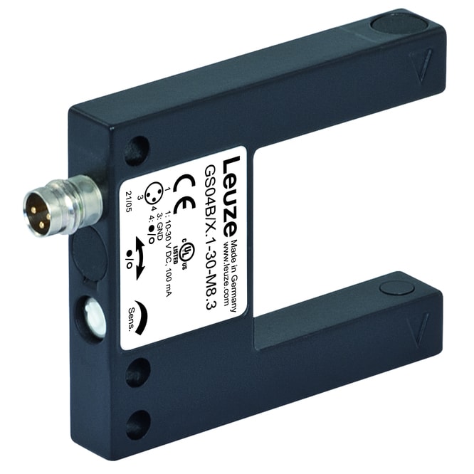 Leuze Electronic - GS04B/P.1-30-M8.3 Principe physique: Optique Source lumineuse: LED, Rouge Tensio