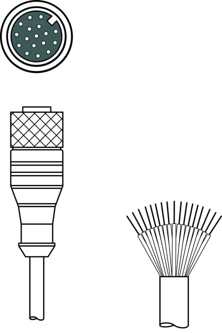 Leuze Electronic - KD U-M12-HA-P1-030 Connexion 1: Connecteur rond, M12, Prise femelle, Codage A, 1