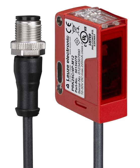 Leuze Electronic - PRK25C.D/PX-410-M12 Application: Détection d'objets sous film étirable Portée li