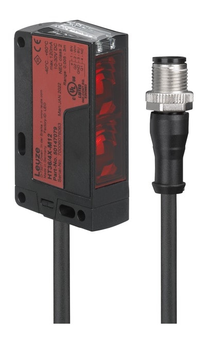 Leuze Electronic - HT36I/2X-200-M12 Portée limite: 0,01 ... 2,5 m Source lumineuse: LED, Infrarouge