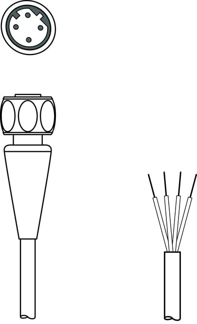 Leuze Electronic - KS ET-M12-4A-T9-150-F+B Adapté pour interface: Ethernet Connexion 1: Connecteur