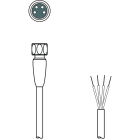 Leuze Electronic - KD U-M8-4A-T0-050 F+B Connexion 1: Connecteur rond, M8, Axiale, Prise femelle, C