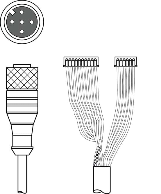 Leuze Electronic - KB JST-M12A-5P-3000 Adapté pour interface: RS 232 Connexion 1: Connecteur rond,
