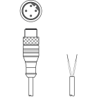 Leuze Electronic - KS PB-M12-4A-P3-300 Adapté pour interface: PROFIBUS DP Connexion 1: Connecteur r