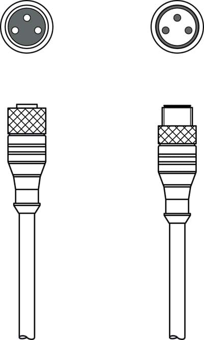 Leuze Electronic - KDS U-M8-3A-M8-3A-P1-006-DP Connexion 1: Connecteur rond, M8, Axiale, Prise feme